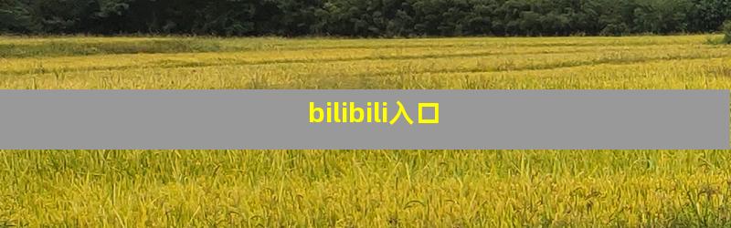 bilibili入口