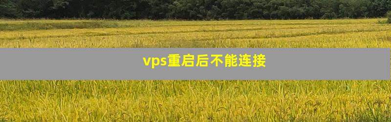 vps重启后不能连接