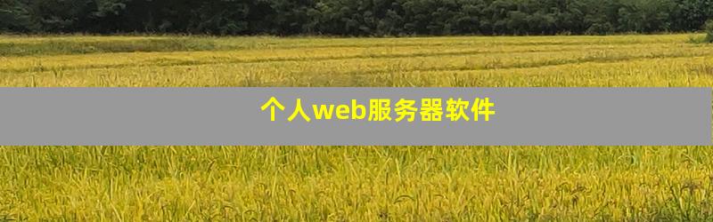 个人web服务器软件