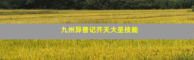 九州异兽记齐天大圣技能