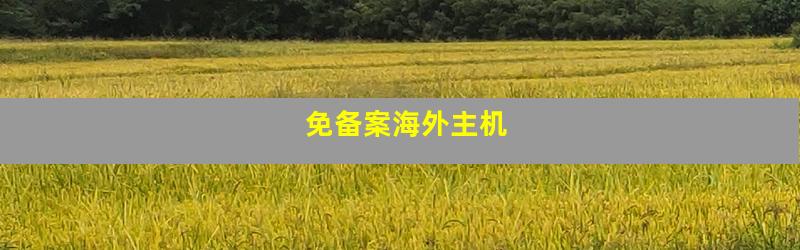免备案海外主机