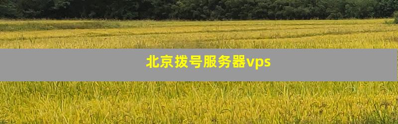 北京拨号服务器vps