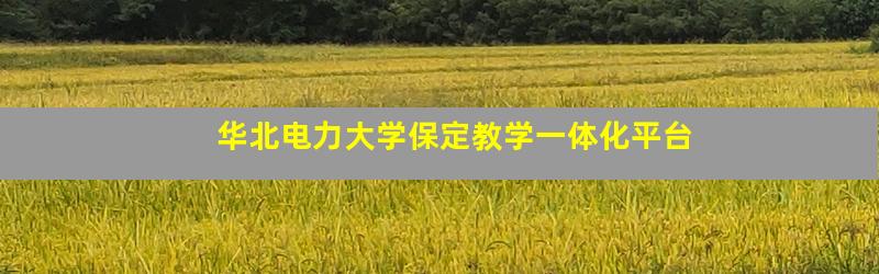 华北电力大学保定教学一体化平台
