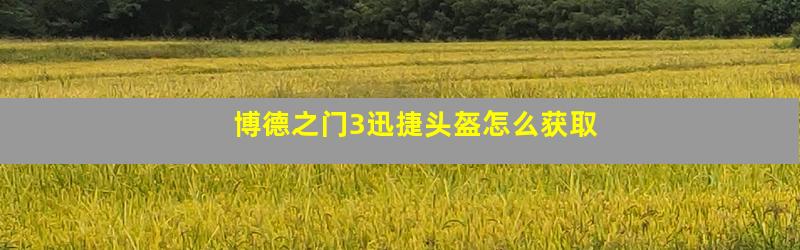博德之门3迅捷头盔怎么获取