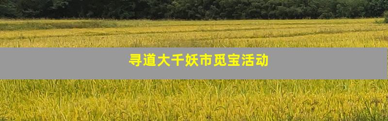 寻道大千妖市觅宝活动