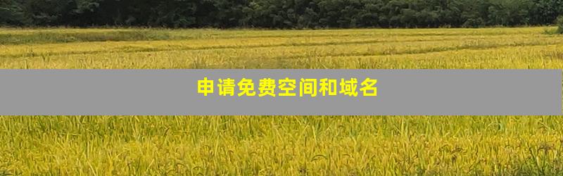 申请免费空间和域名