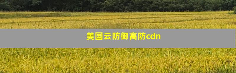 美国云防御高防cdn