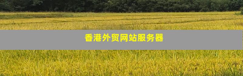 香港外贸网站服务器